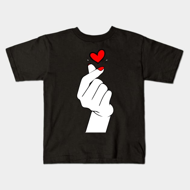 LOVE Hand Kids T-Shirt by PepGuardi